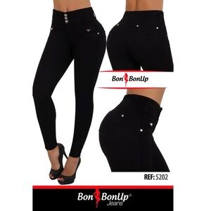 Bon BonUp Columbian Levanta Butt-lifting Black High Rise Skinny Jeans Size 10